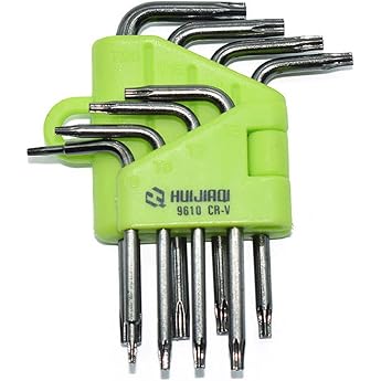 Torx Screwdriver Set T5/T6/T7/T8/T9/T10/T15/T20 Precision Hex Lobe Wrench Set L-Type Tamper-Resistant Screw Compatible Star-Shaped Screwdriver for Mac mini Hard Disk Disassembly Mac book HDD