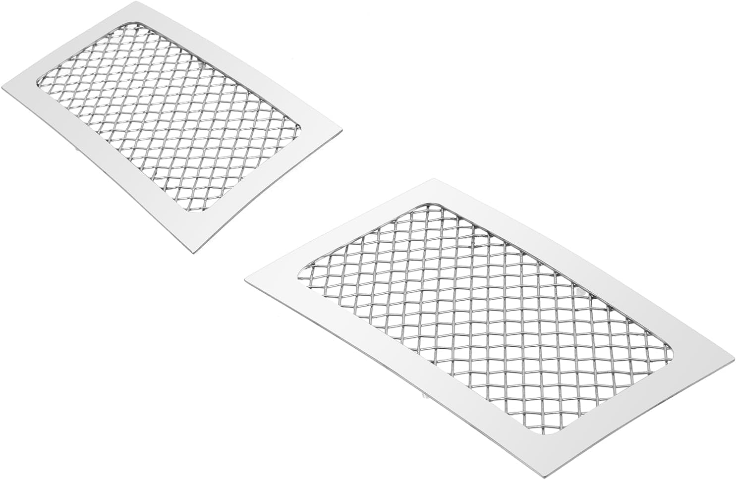 APS Compatible with Cadillac Escalade 2007-2014 Tow Hook Stainless Steel Chrome Mesh Front Grill Grille Insert A76482T