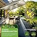 tillvex® Alu Sonnenschirm Rechteckig Ø 330 cm mit LED Solar + Abdeckung mit Kurbel | Ampelschirm mit Ständer & Windschutz | Gartenschirm UV-Schutz, wasserdicht, 360° drehbar | Kurbelschirm Marktschirm