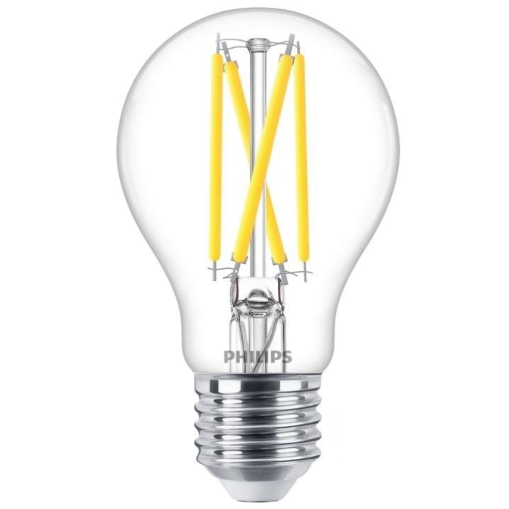 Philips Master DimTone LED GLS A60 Light Bulb 5.9W 60W Equivalent E27 Edison Screw Clear Glass Warm Glow 2200K–2700K Dimmable Decorative Energy Efficient LED Lamp