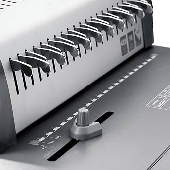Coil Binding Machine with Comb Set, 1-21 Holes, 300mm Binding Width, Punching and Binding Tool for Office and School Use