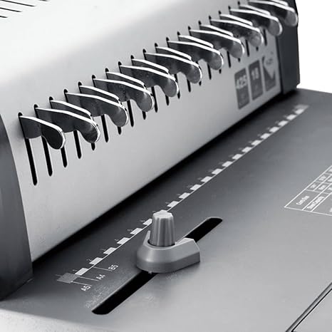 Coil Binding Machine with Comb Set, 1-21 Holes, 300mm Binding Width, Punching and Binding Tool for Office and School Use