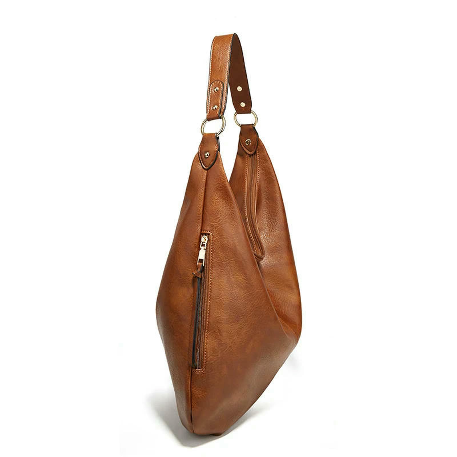 Borse Borsa A Tracolla Grande Invernale in Pelle da Donna, dal Design Trendy E Stile Hobo per Viaggi Fine Settimana-Verde