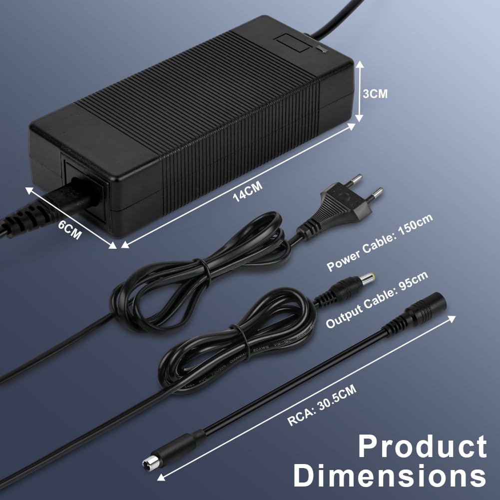 Caricabatterie Scooter Elettrico 42V 2A Universale per Xiaomi 36V Litio Connettore RCA