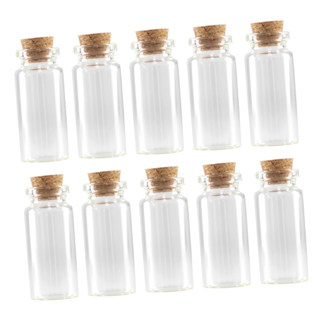 Toyvian 100 Stück Kleine Transparente Glasflaschen mit Holzkorken 3 Ml Aufbewahrungsflaschen für Selbstgemacht Schmuckfläschchen Geschenkbehälter Umweltfreundliches Material