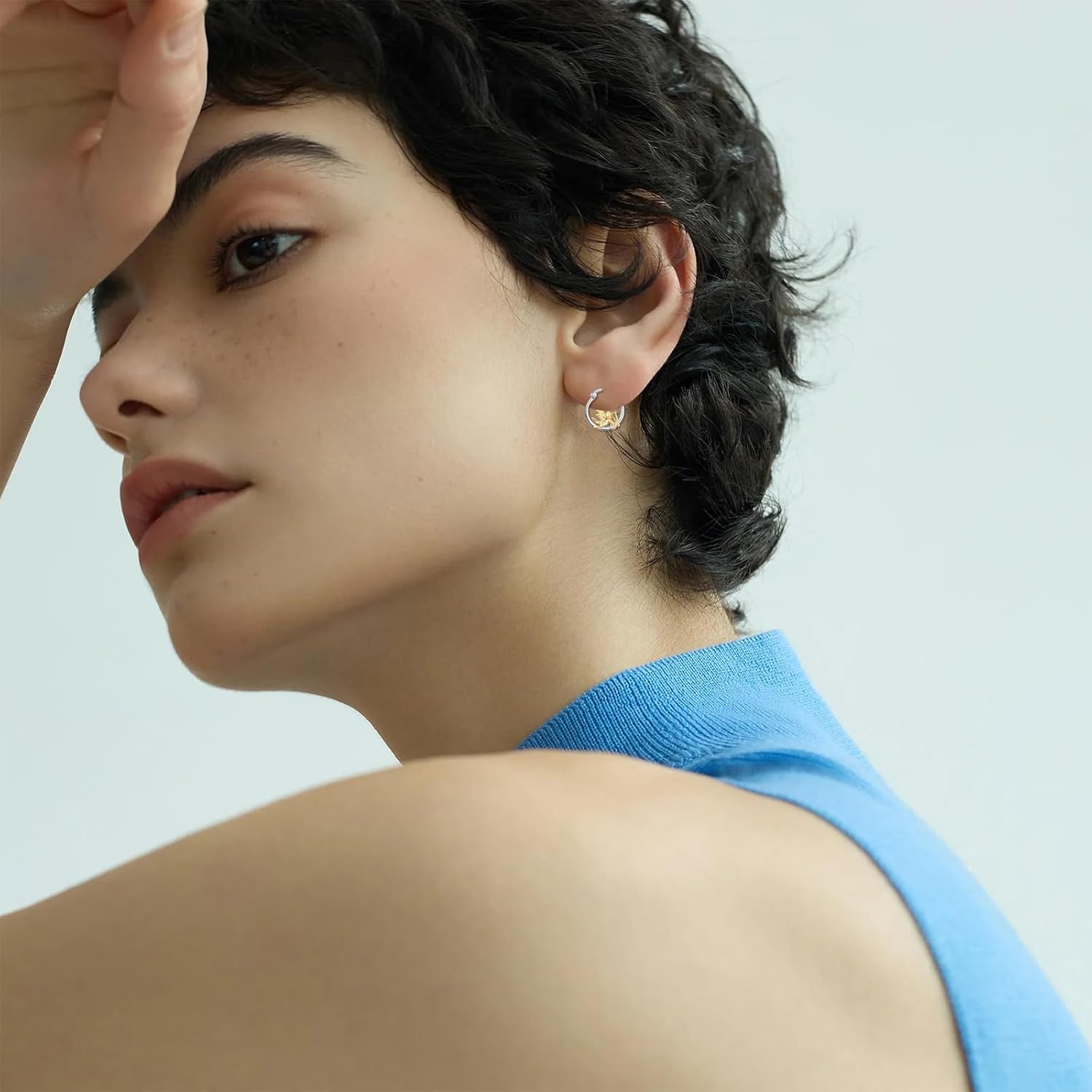 Sterling Silver Angel Devil Earrings: Cherub Angel Hoop Huggie Jewelry Gifts