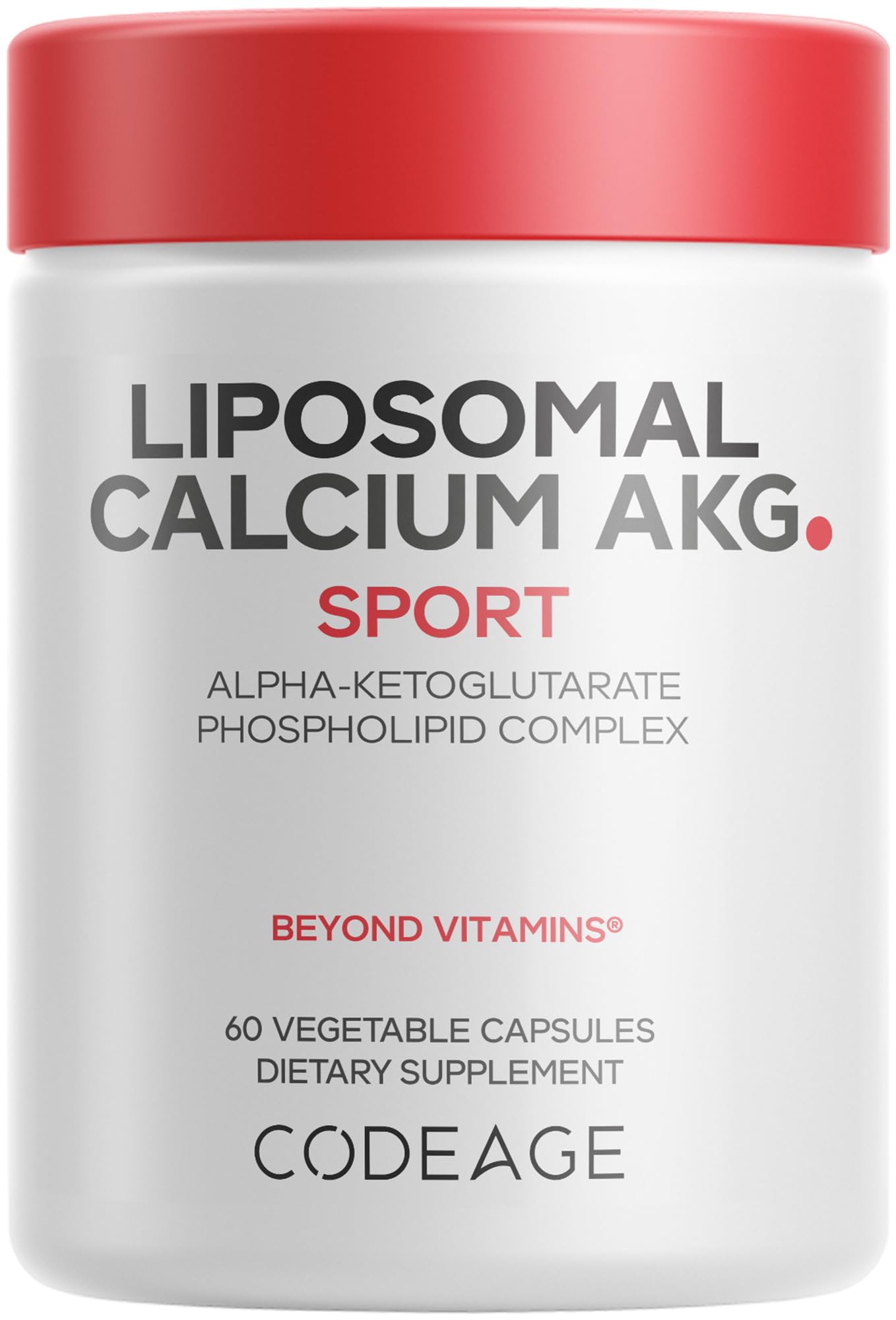 Codeage Liposomal Calcium AKG Supplement, Alpha-Ketoglutarate, 60 Capsules