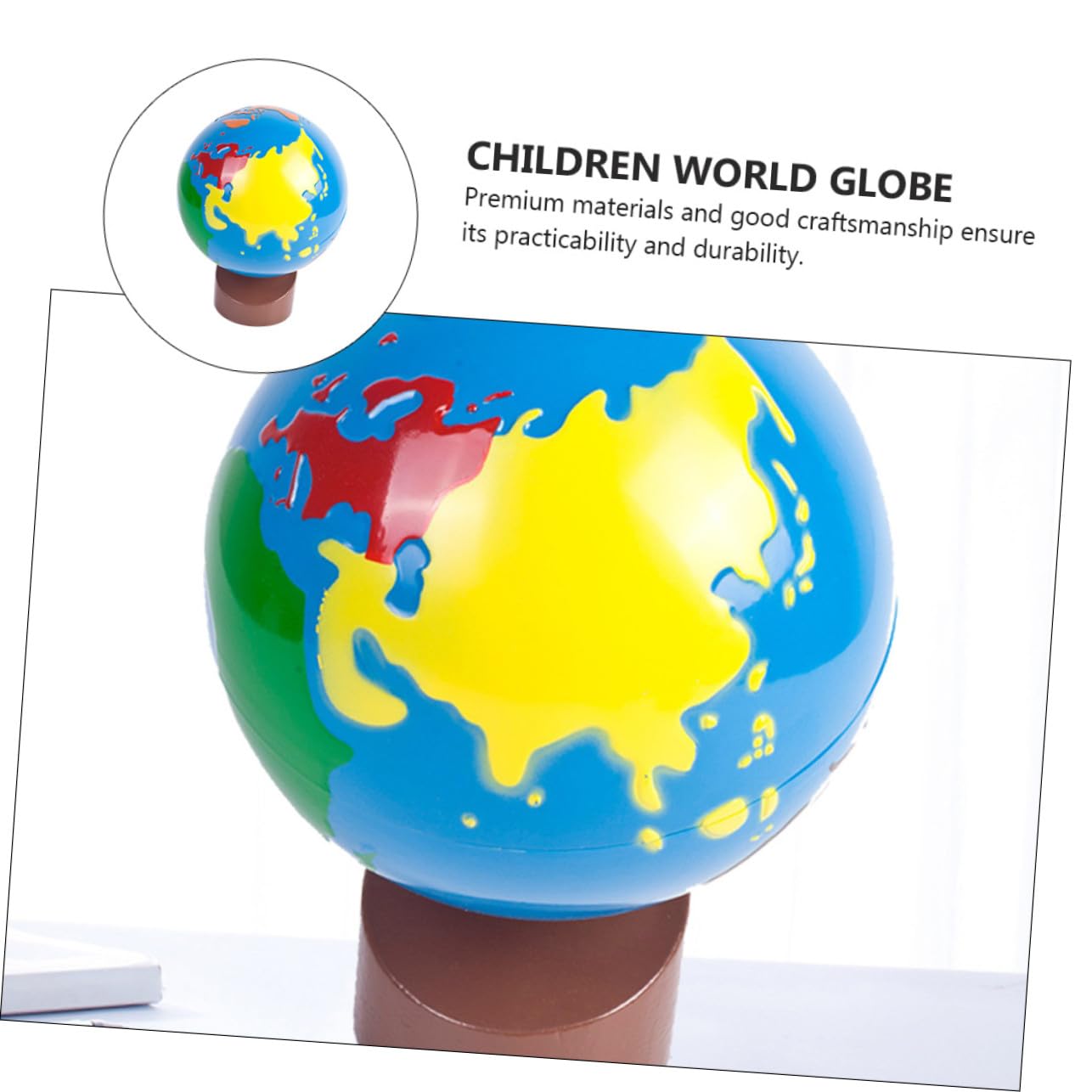 Globo Terráqueo Base para Educación Temprana Niños Colores Suaves y Superficie Segura para Estimular la Cognición