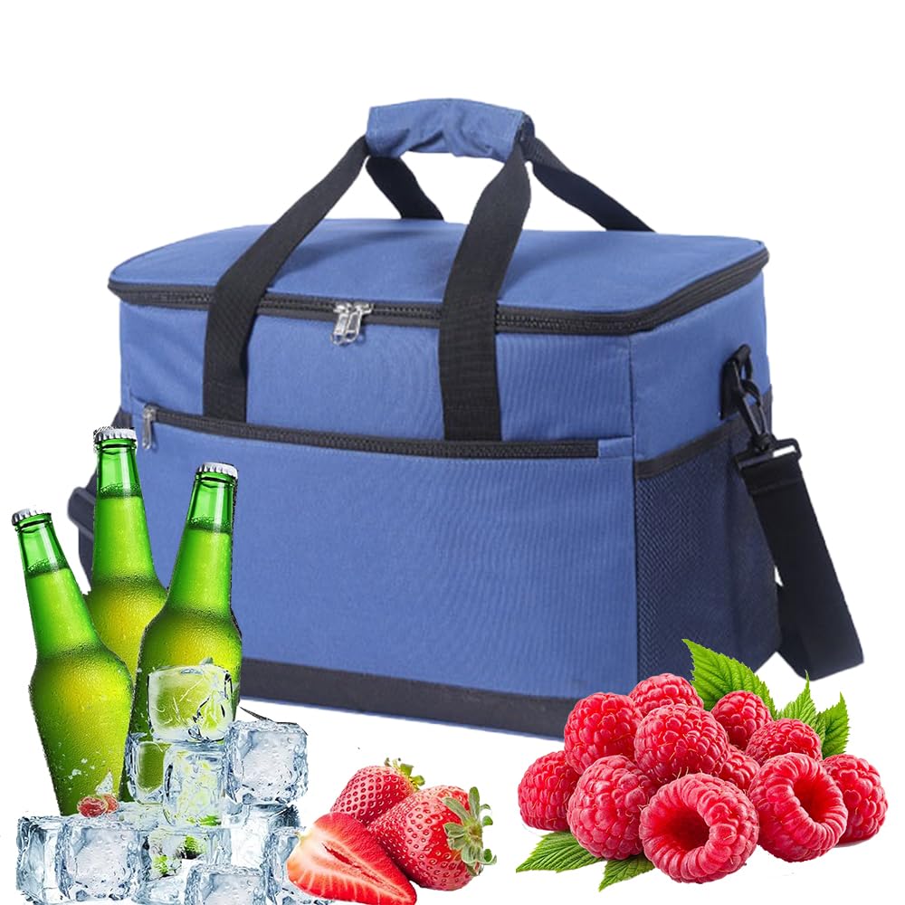 Borsa Termica 15 Litri Pieghevole - Per Picnic, Ufficio, Spiaggia, Mantiene Caldo E Freddo