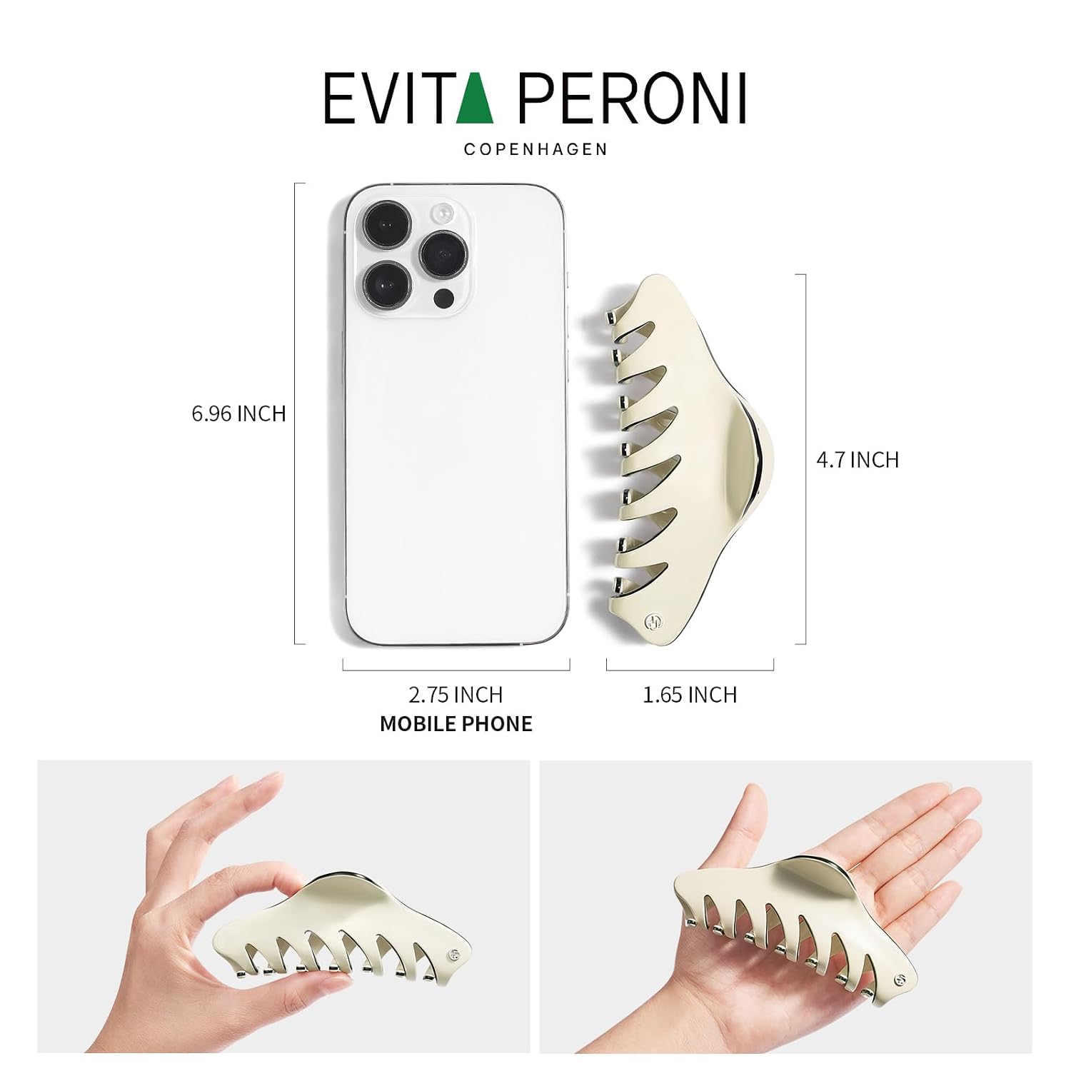 EVITA PERONI Acetate Hair Claw Clips, Strong Hold, 4.7inch, Gift for Women image 4