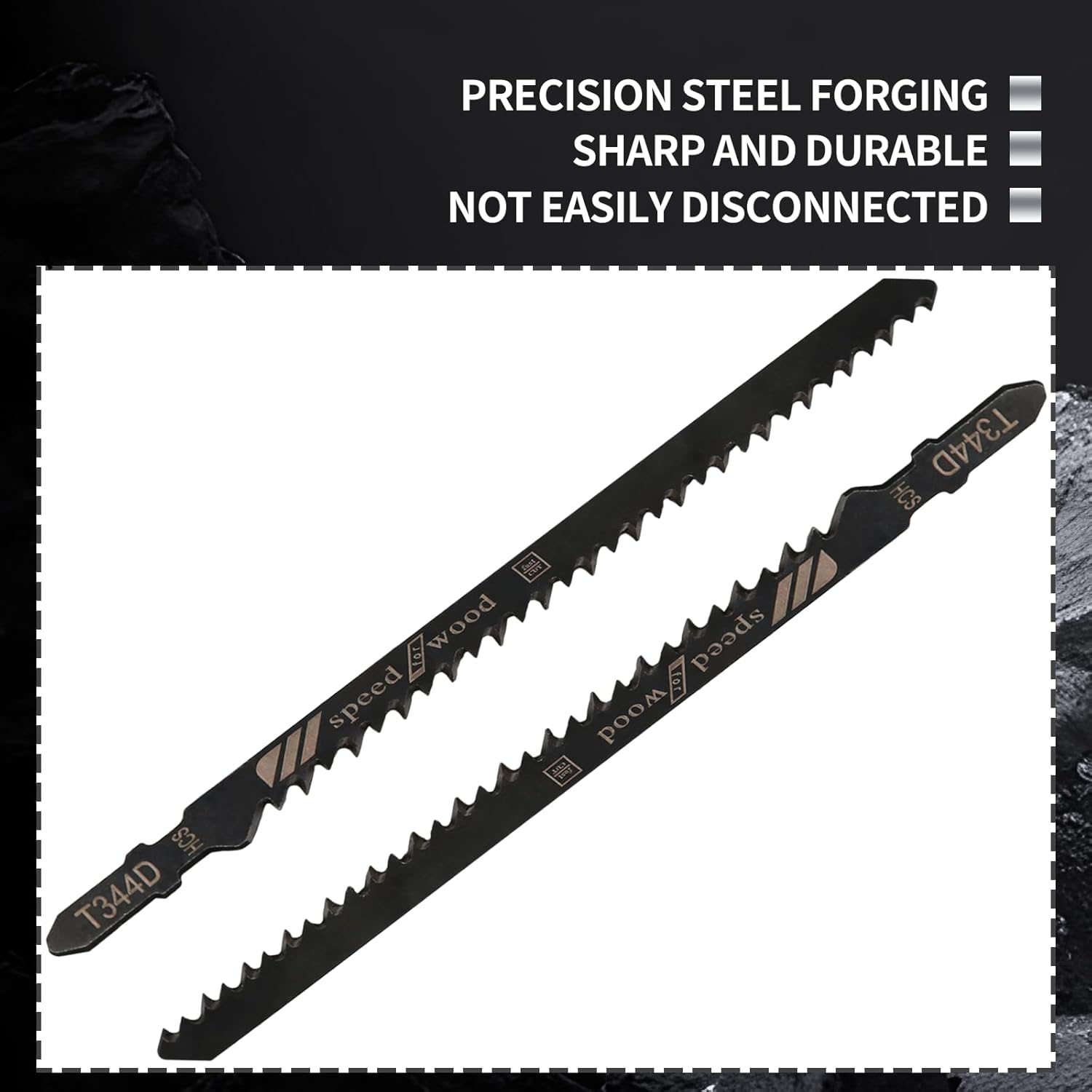 20 Pcs T344D T Shank Jigsaw Blades, 6 TPI Jig Saw Blades 6 Inch Jigsaw Blades, HCS Jig Saw Blades Wood Jigsaw Blades for Plastic Chipboards Plywood Hardwood Quick Cutting