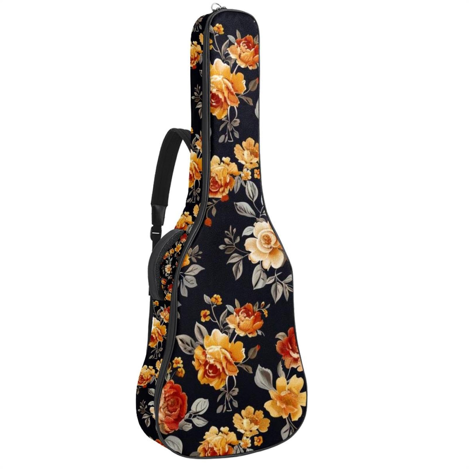 Housse guitare basse vintage floral étui de protection haut de gamme en oxford - 8