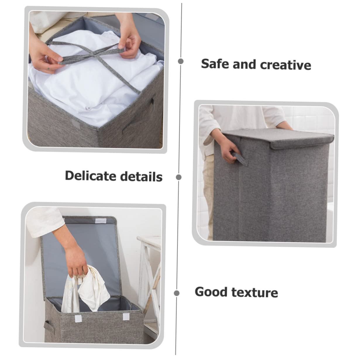 Sosoport Cesto per Biancheria Sporca Lavabile Maniglia Comoda Contenitore per Conservazione dei Vestiti e Giocattoli Materiale Robusto e Sicuro per Casa