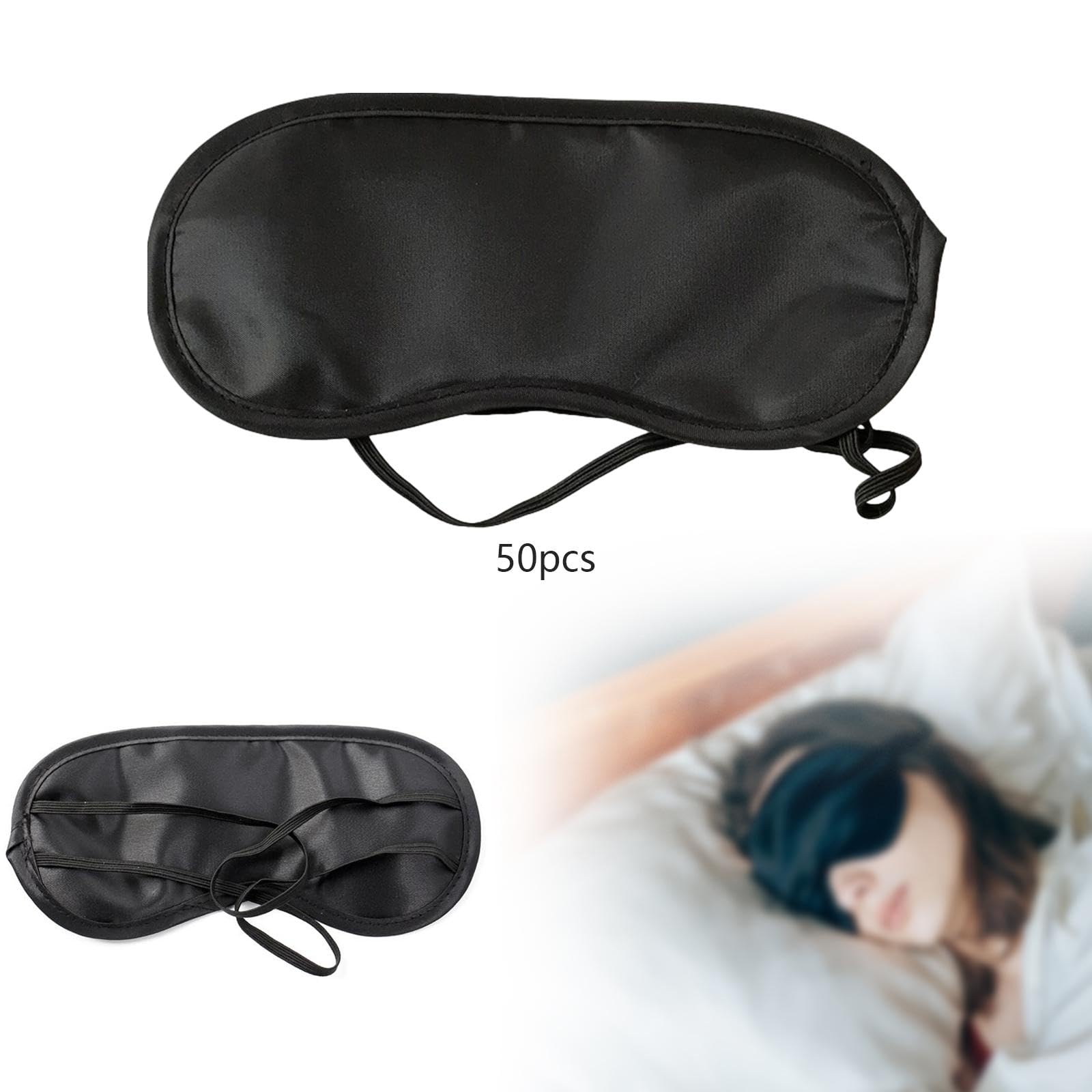 Benda Occhi Zero Pressione Mascherina Per Dormire Nera - Design 3D Zero Pressione, Blocca Completamente La Luce Maschera Oscurante Viaggio - Foto 3