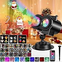 Laliled LED Projektor Weihnachten,Projektorlampe Weihnachtsdeko Aussen mit 24 Muster,Halloween Projektor Wasserdicht Weihnachtsdeko Projektor