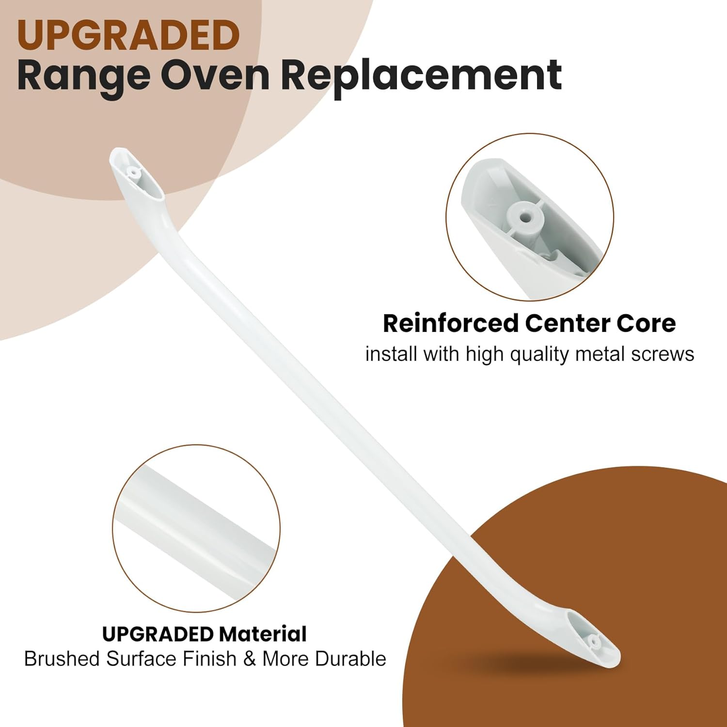 Upgraded 316443601 Oven Door Handle Replacement Compatible with Kenmore Frigidaire Electrolux Electric Oven Range Stove，Include 2Pcs 316433300 Oven Door Handle Screws