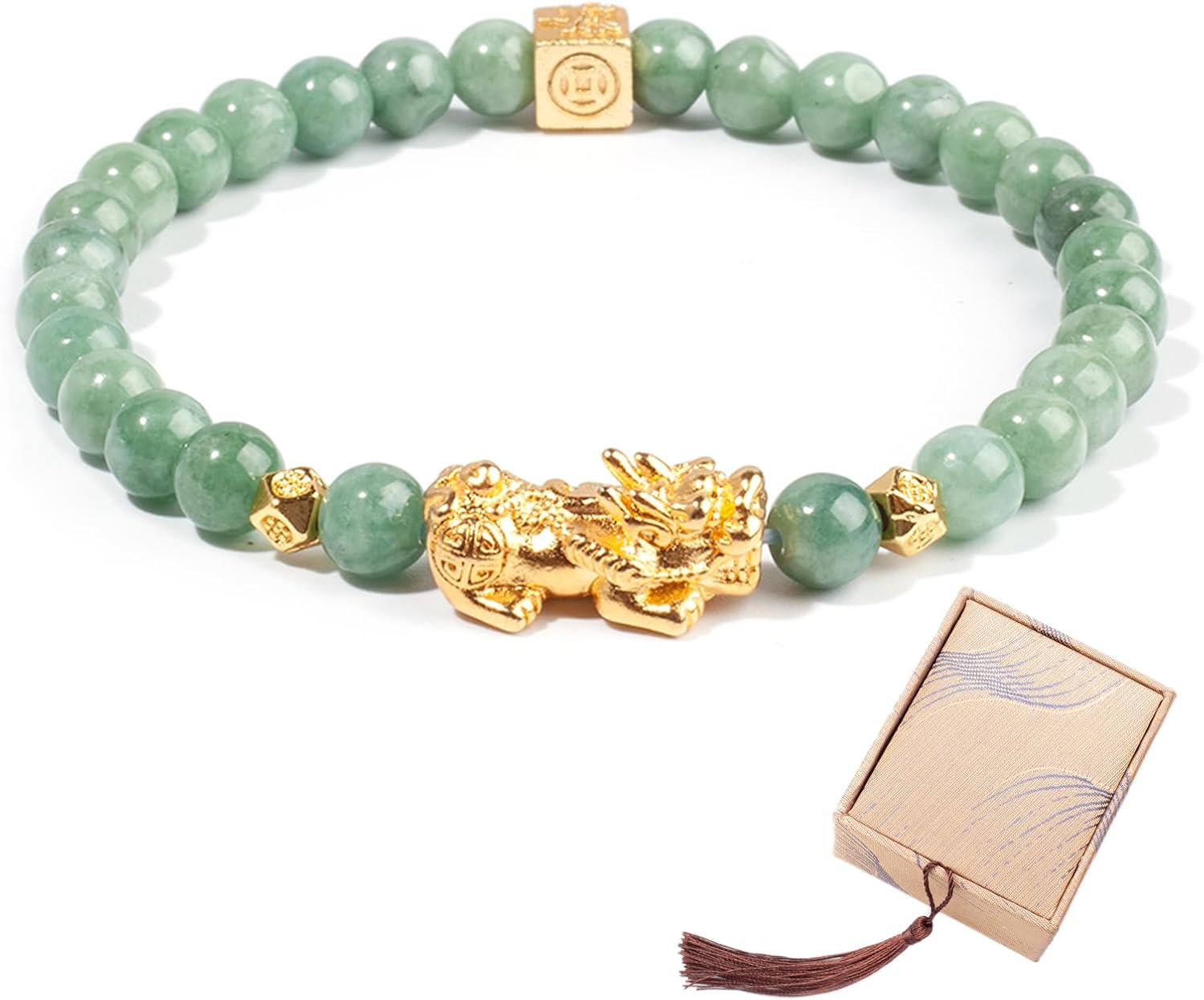 Fengshui Wealth Bracelet Green Real Jade Bracelet For Women Attract Lucky Wealthy Bracelets