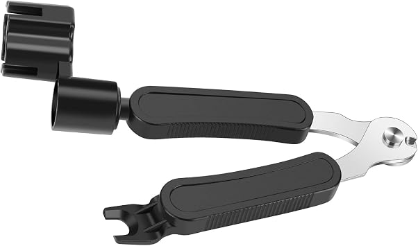 Guitar String Winder Cutter and Bridge Pin Puller, Guitar Repair Tool Functional 3 in 1 black
