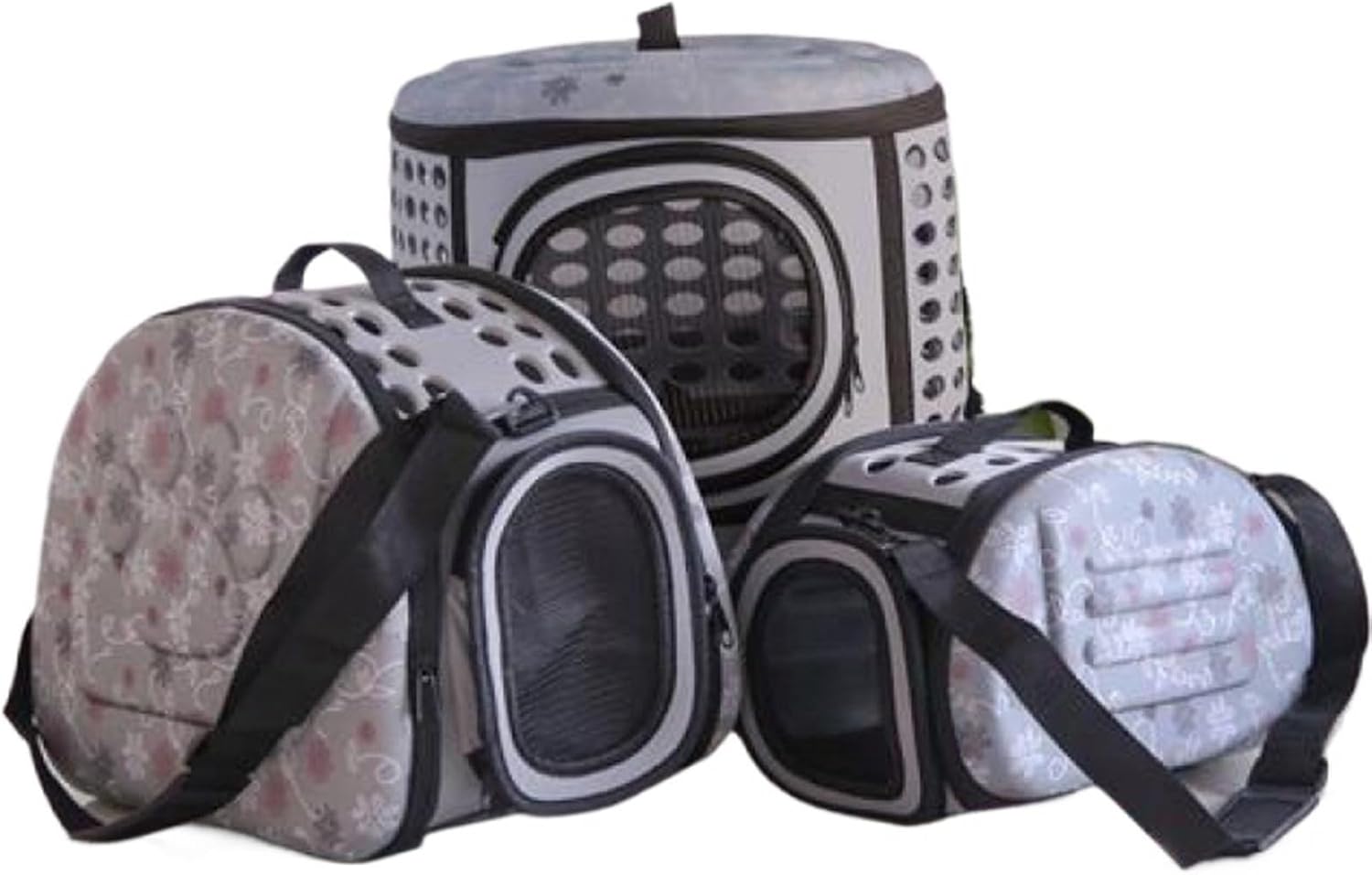 EVA Pet Sling Shoulder Bag, Breathable Mesh Carrier for Cats, Dogs & Rabbits Up to 7.5kg, Outdoor Travel Bag(Gray)