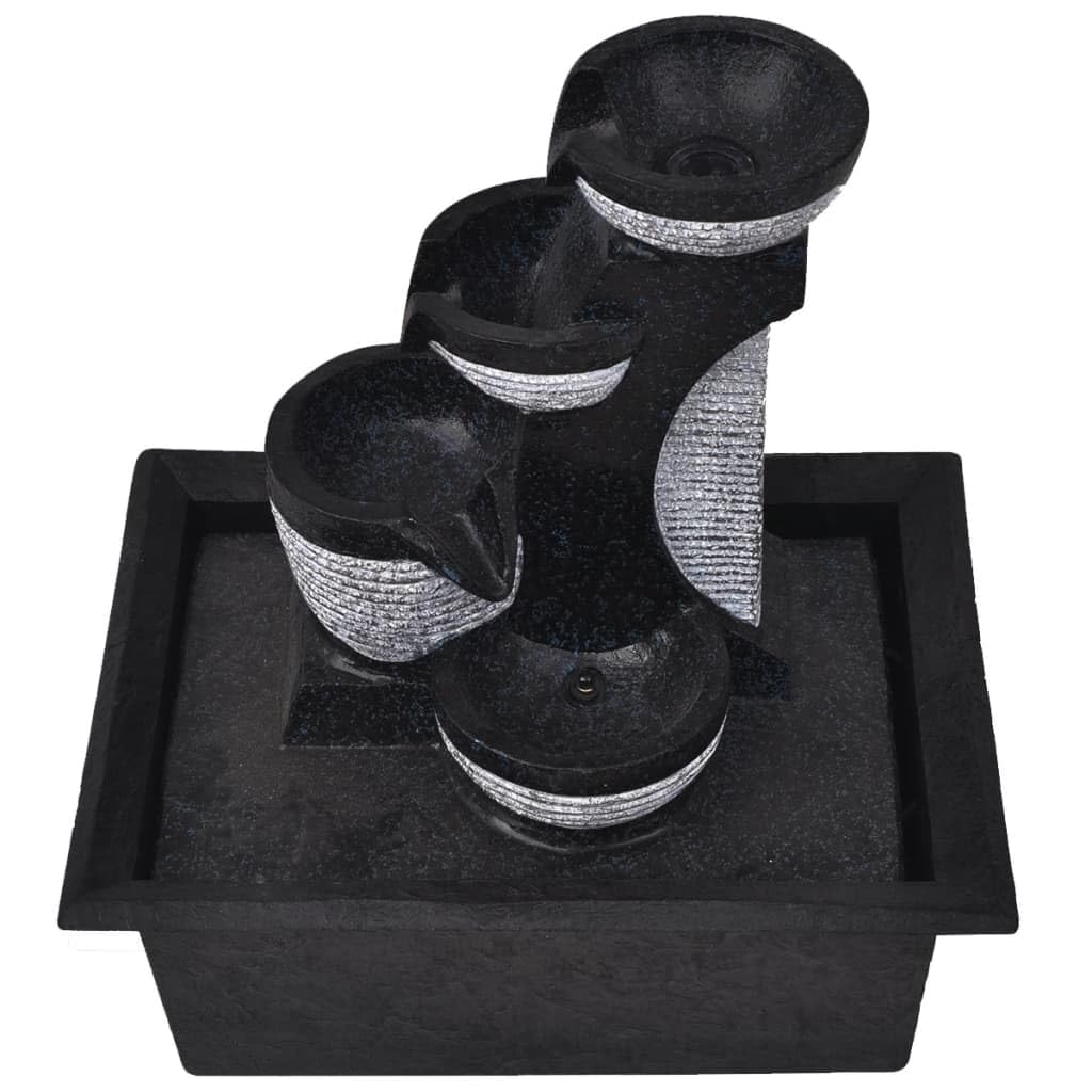 Fontaine d'intérieur avec Lampe LED en résine synthétique pour décoration Zen et Relaxation, Cascade à Cascade, Ambiance apaisante, adaptée aux espaces intérieurs et terrasses extérieures