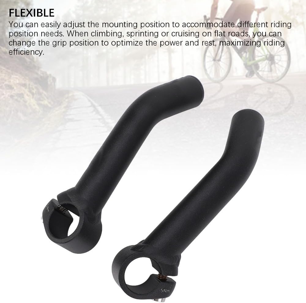 Aluminum Alloy Bike Handlebar Ends - Lightweight Bar Extenders with Comfortable Grip for 7/8 Inch Mountain Bikes, Long Distance Riding(Basic Type)
