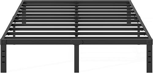 Miniatura 14 de Comasach - Base de cama Twin-XL de metal, no necesita sommier, plataforma de 12 pulgadas sin ruido en color negro, de fácil montaje, soporte de