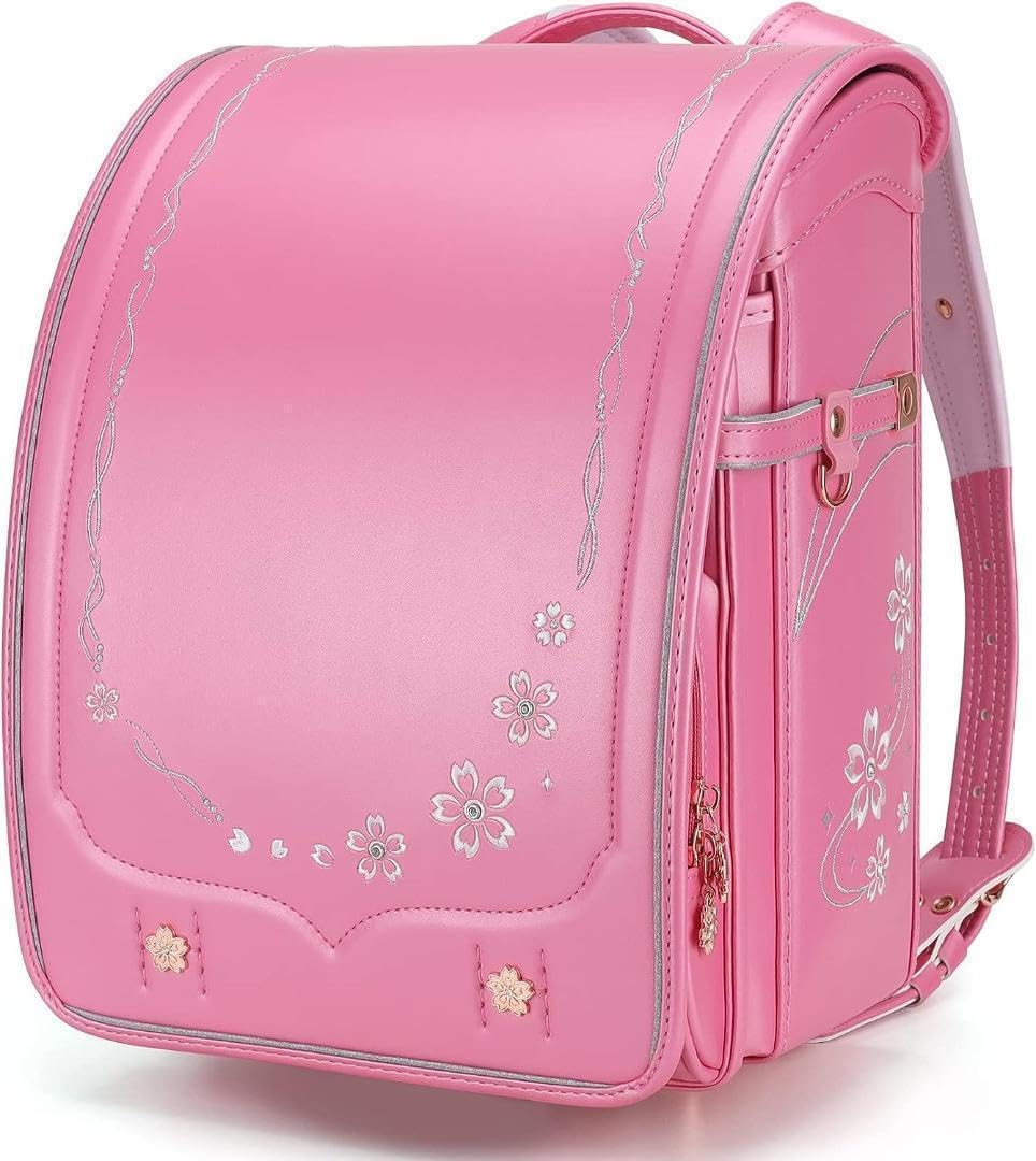 新品】ランドセル パールピンク 桜 デザイン 女の子 ワンタッチ