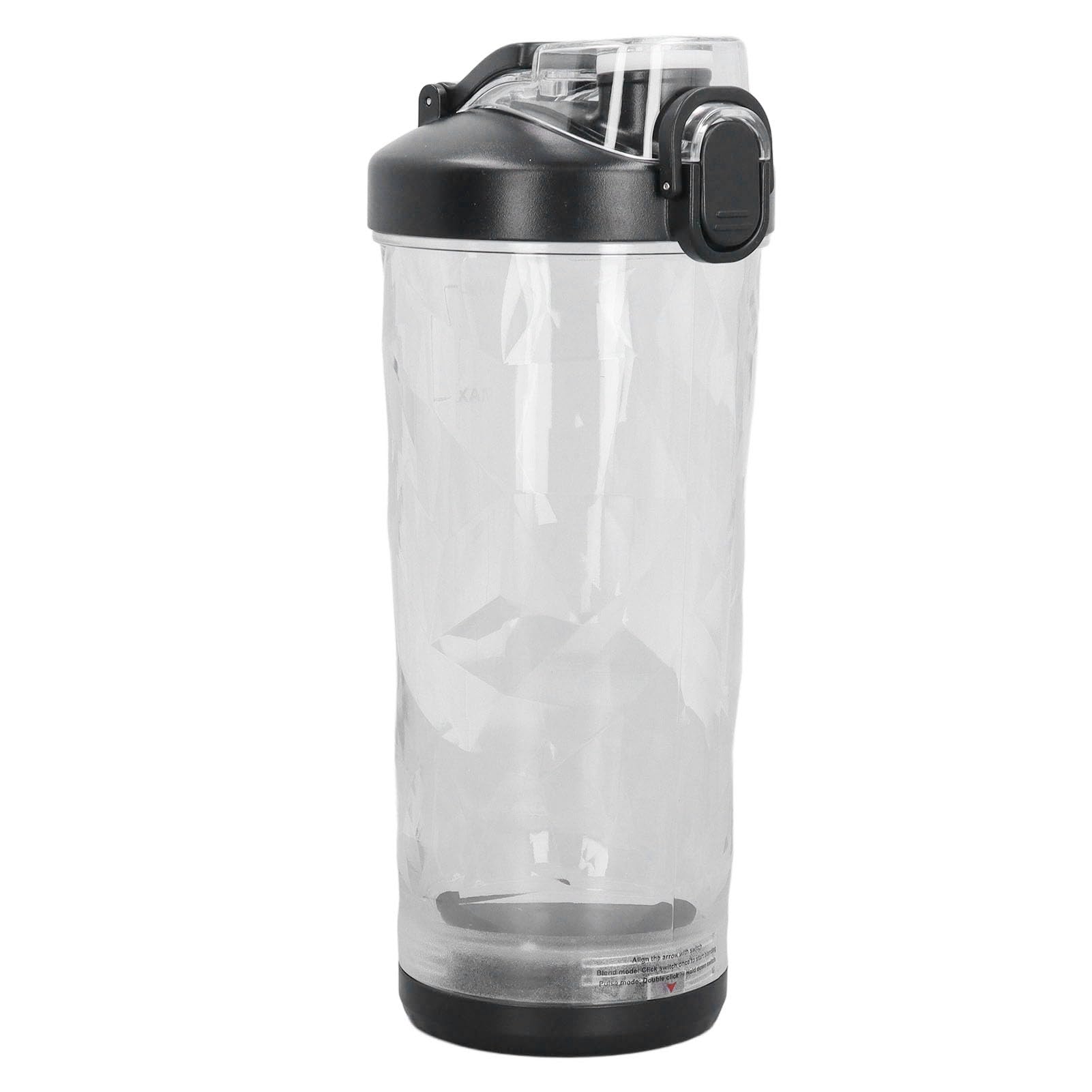 Mixerflasche 600ml, 150W 18000 U/Min USB Wiederaufladbar Mini-Juicer Tasse, Elektrischer Fruchtsaftmixer, Tragbarer Reisemixer mit Edelstahlblättern, Schwarz