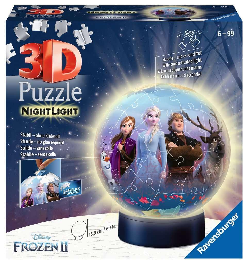 Ravensburger - Puzzle 3D Frozen 2, luz de noche (11141) , color, modelo surtido