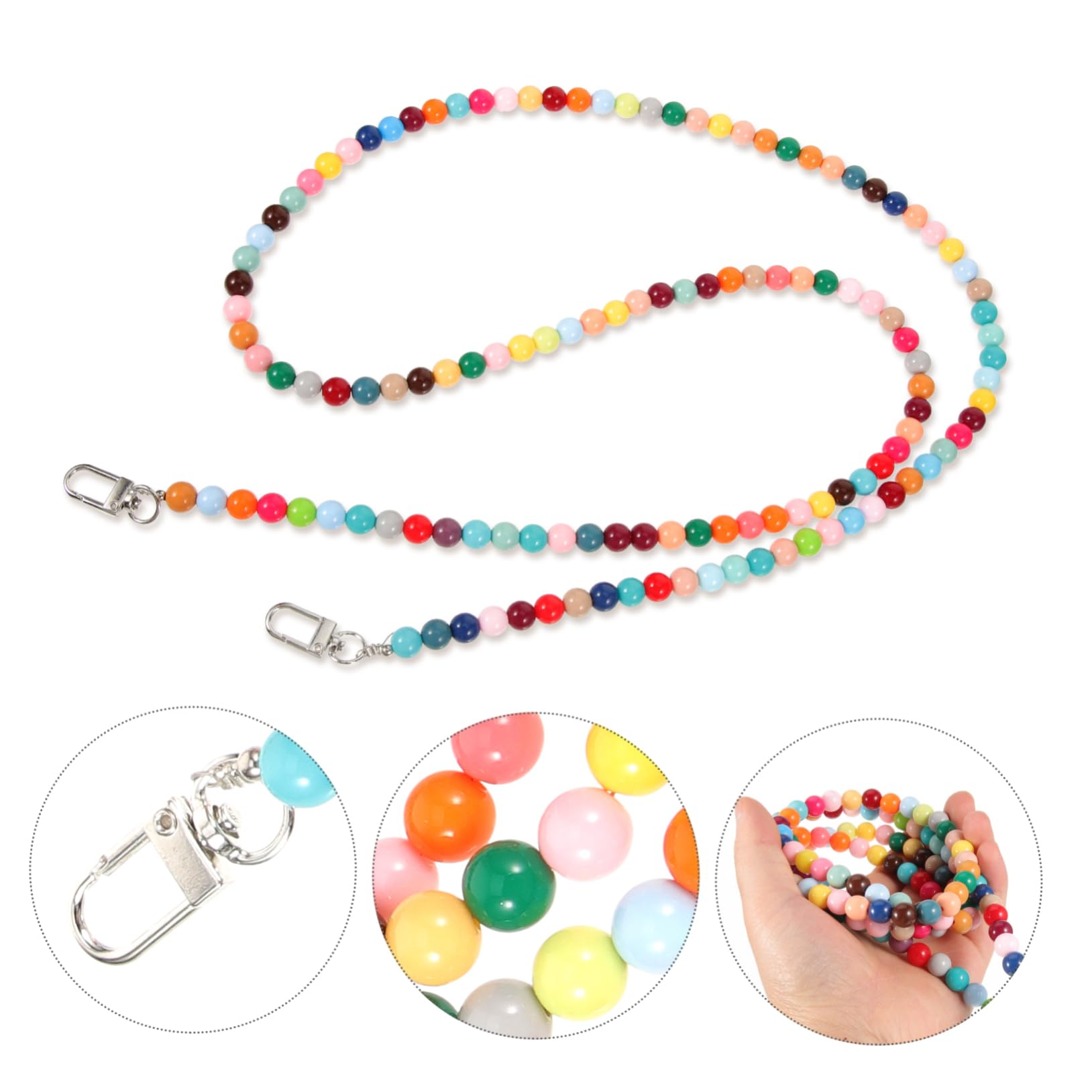 OSALADI 2 Pièces Boucle Chaîne De Téléphone Portable Perlé Lanière Téléphone Étui Pour Ceinture Téléphone Chaîne Sangle Collier Lanière -Perte Téléphone Cou Lanière Clé Lanière