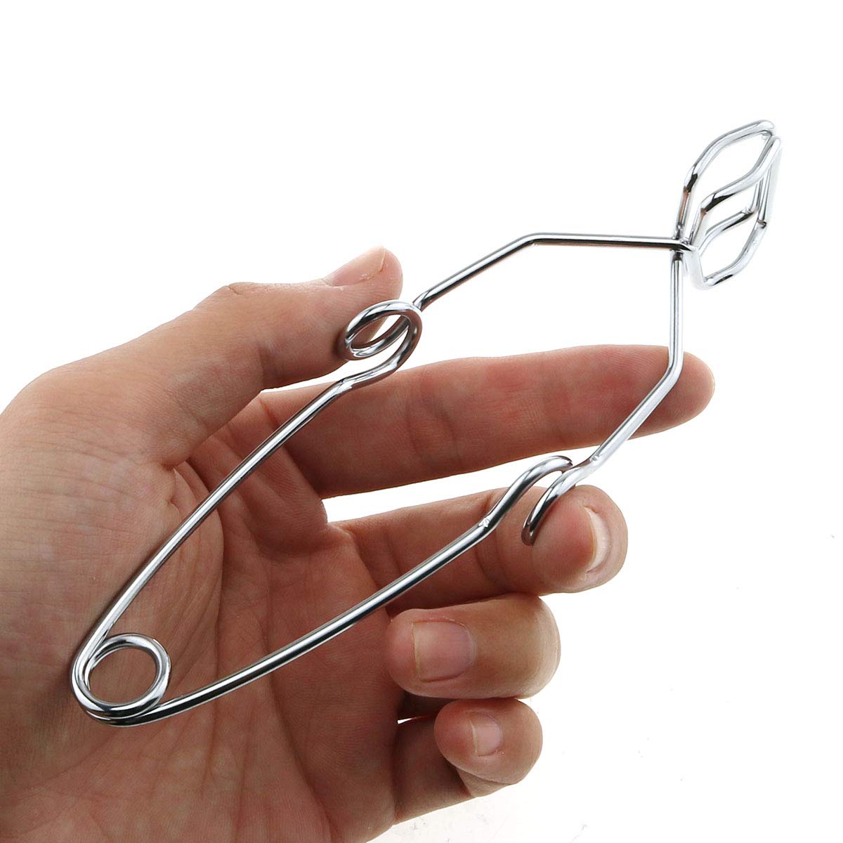 E-outstanding 4-Pack Steel Wire Test Tube Clamp 145mm Fit for 5-40mm Tube Heating Glass Tube Tongs Supplies Lab Test Tube Holder Sprung Tool image 5