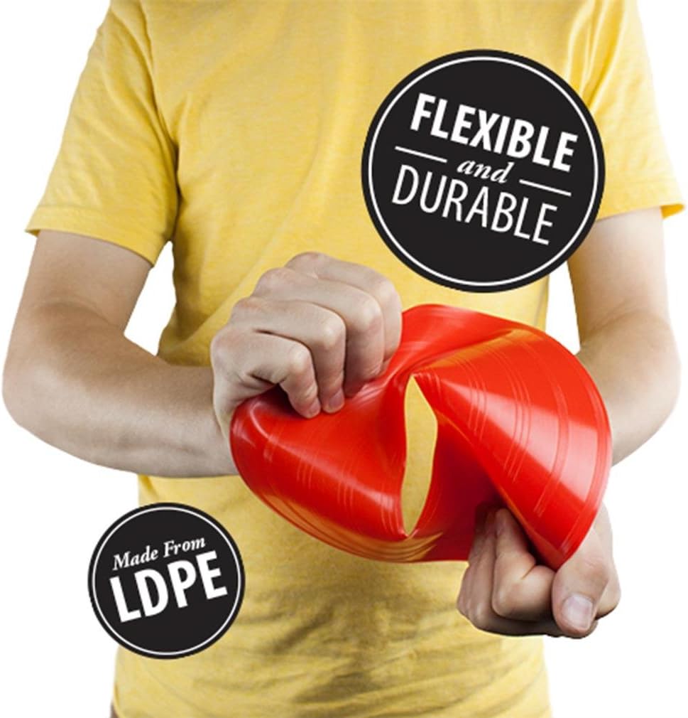 Crown Sporting Goods Multi Colored Disc Cones with Metal Transportation Caddy (Pack of 50) : Sports & Outdoors