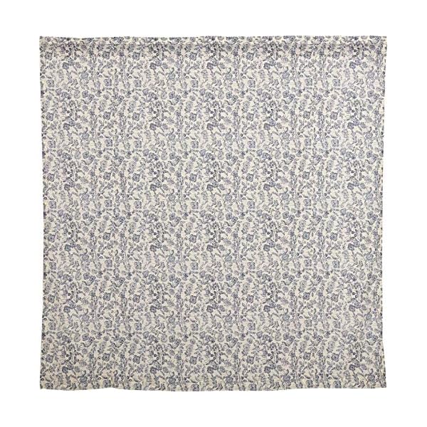 Piper classics doylestown blue floral shower curtain 72 x 72 blue cream flower print country cottage vintage farmhouse bathroom decor bath curtain  urban country home decor