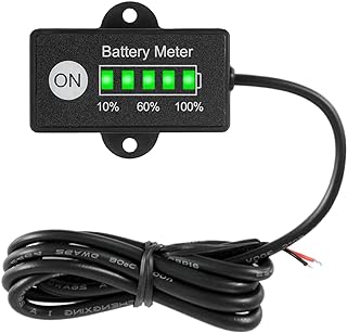 12V 24V Lead Acid Battery Level Meter for Golf Cart, LED Battery Capacity Monitor for Club Car Star Car Forklift Electric Car Scrubber Machine Floor Care Equipment Snowmobile.