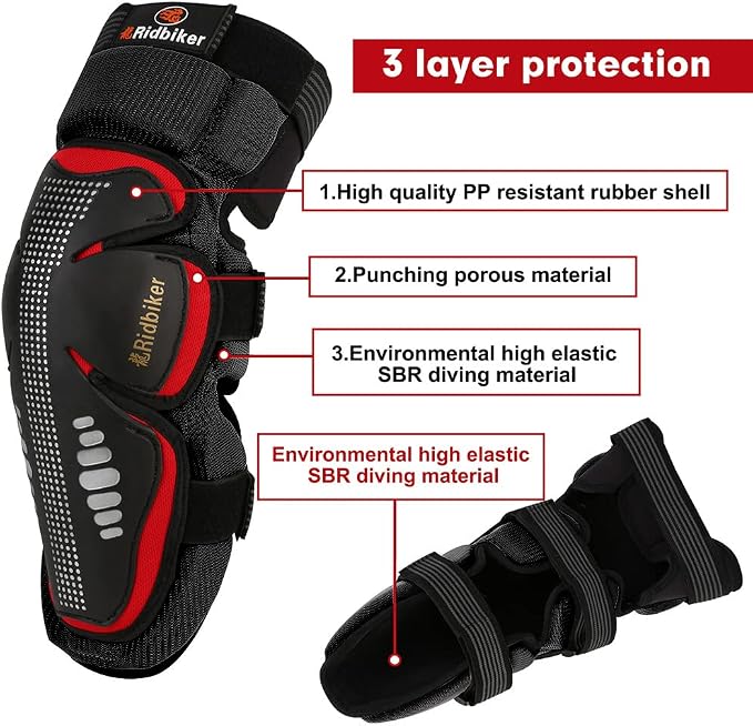 Protector ajustable para rodillas y espinillas para motocicleta miniatura 4