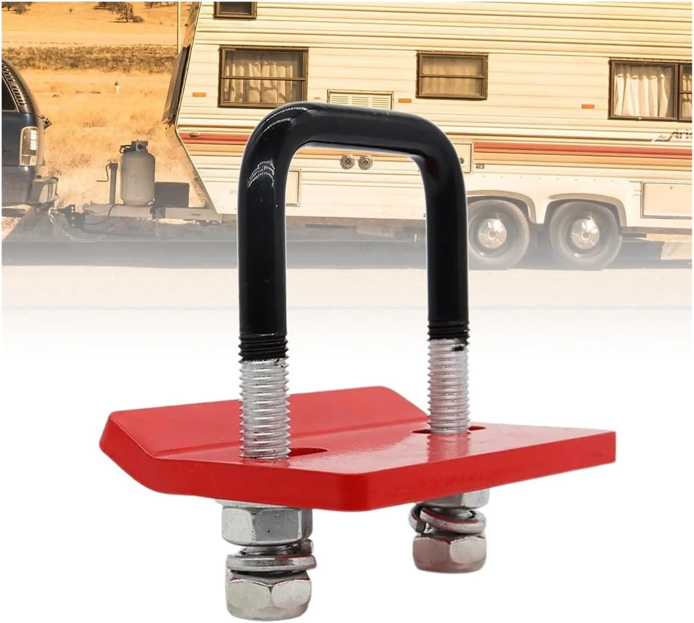 Trailer Hitch, Hitch Tightener for 2" Hitches Transportation Protective Anti Rust Coating Lock Down Tow Clamp for Bike Rack Trailer Ball Mount