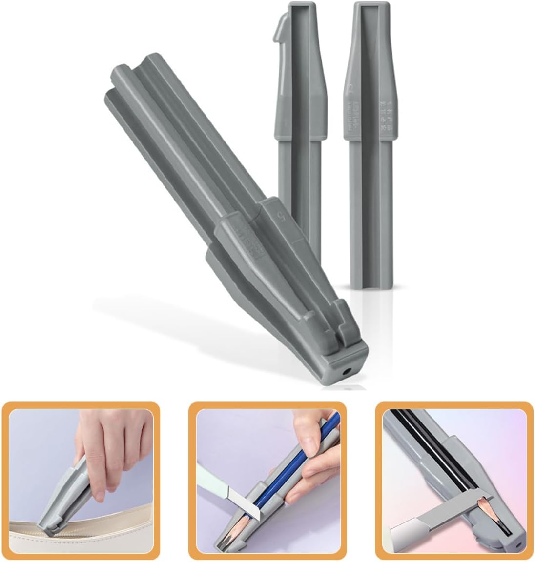 3pcs Duckbill Pencil Sharpener Aid for Boys and Girls Bulk Pencil Sharpeners Simple Makeup Tool