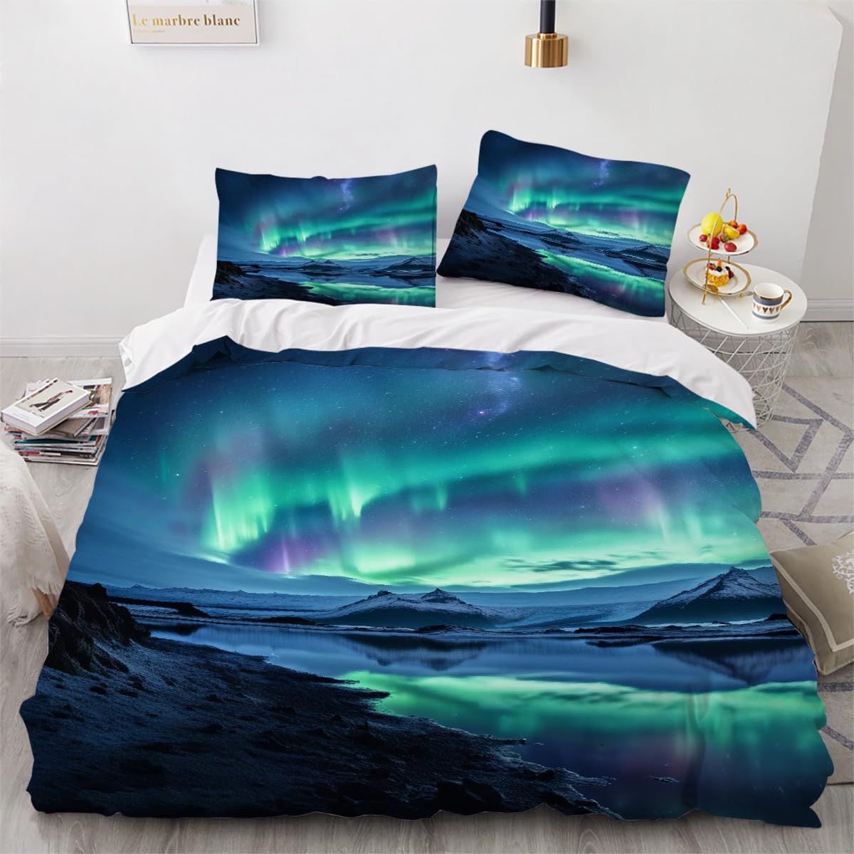 3D Aurora Bettwäsche Set 135x200 cm 4teilig（240-4）