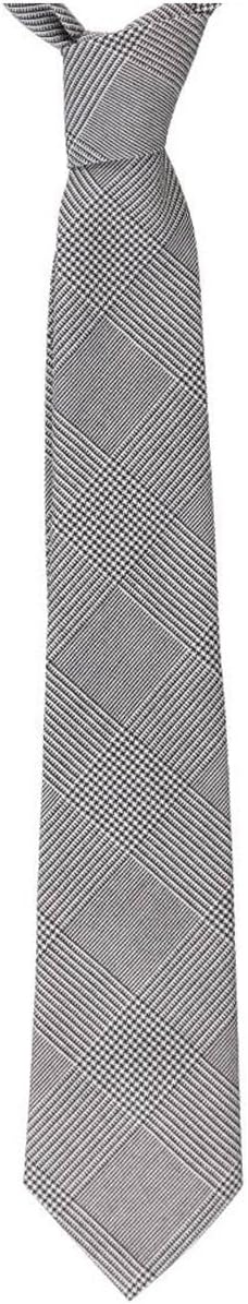 Cookie's Boys' Traditional 4-in-Hand Necktie - white/navy *plaid #38*, one size