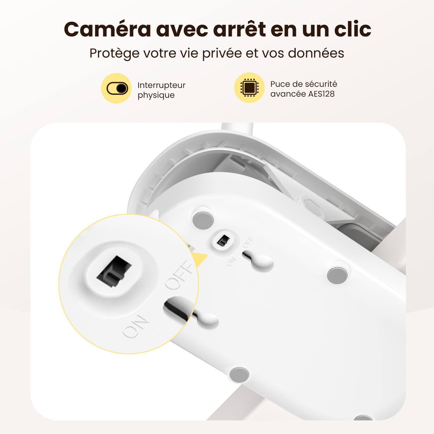 ieGeek 1080P/ 5" Babyphone Caméra avec Support, Camera Bebe Surveillance connecté Smartphone, Alertes Intelligentes/Vision Nocturne/Capteur Température et Humidité