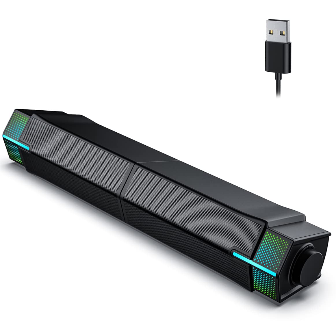 Jeecoo M20 Bluetooth Computer Speakers for PC Desktop Monitor Gaming PC Sound Bar - Wired USB-Powered Superb Stereo