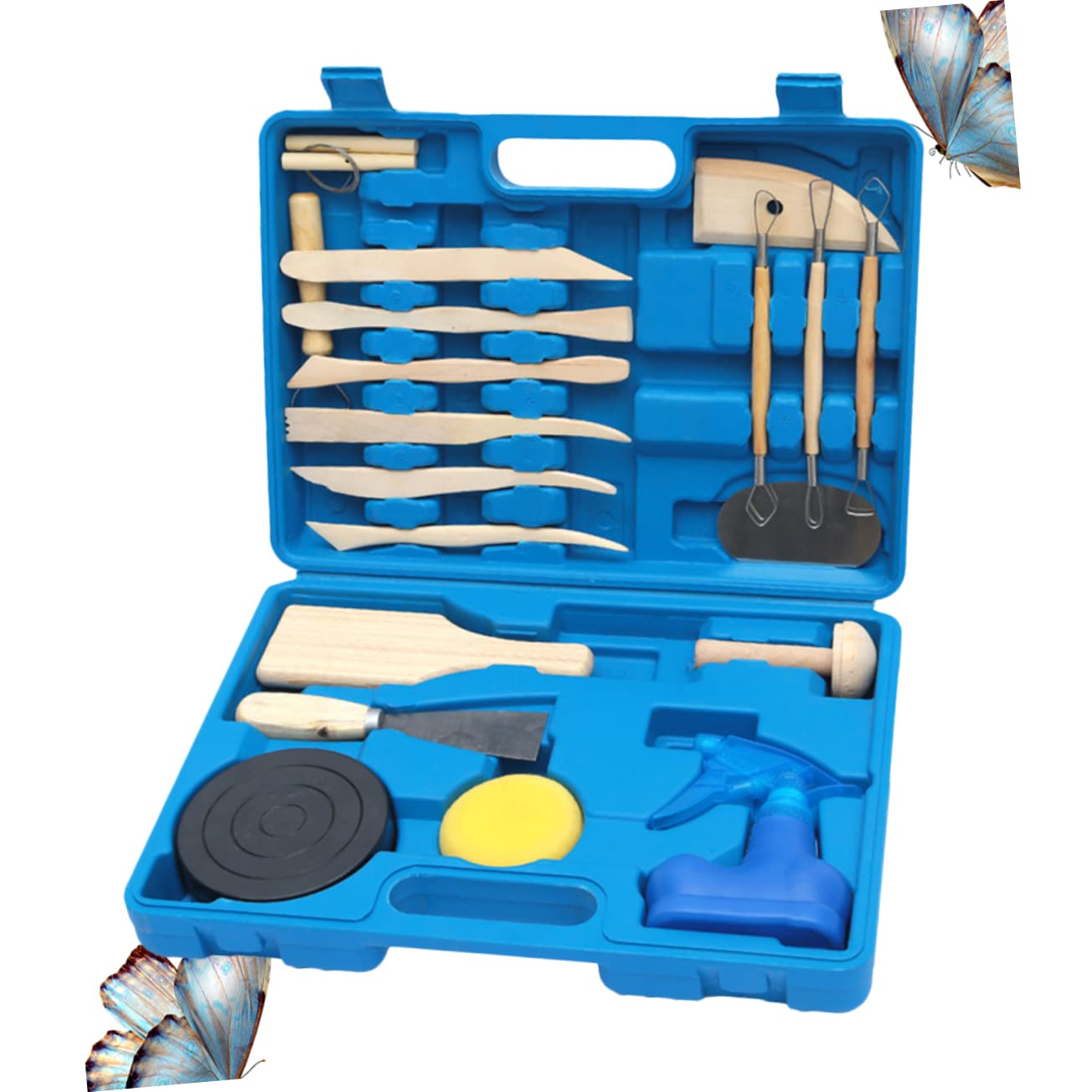 Kit Strumenti per Argilla da Modellare 19 Pezzi, Plastica, Versatile, per Scolpire e Modellare Figure di Ceramica, per Principianti e Professionisti