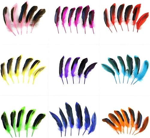 Miniatura 2 de 100 hermosas plumas de pato de malardo azul para manualidades, aretes colgantes, decoración de atrapasueños