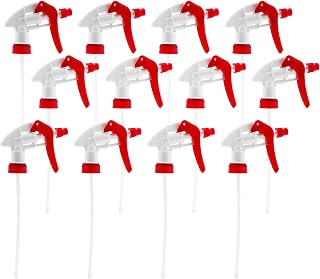 Cornucopia 28-400 Replacement Trigger Sprayer Nozzles (12-Pack); Heavy Duty Replacement Part 16oz / 32oz Spray Bottles w/ 10-Inch Dip Tube