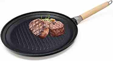 NAMAI Bistecchiera A Induzione 28cm - Padella Griglia In Alluminio Per Carne E Verdure - Made In Italy