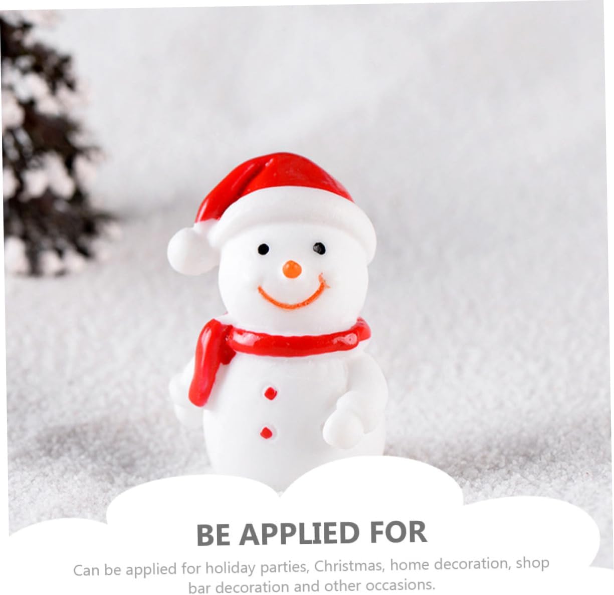 ORFOFE 7pcs Resin Christmas House Ornaments for Desktop Decor Creative Xmas Garden Adornments Safe Resin Material for Holiday Party Decoration