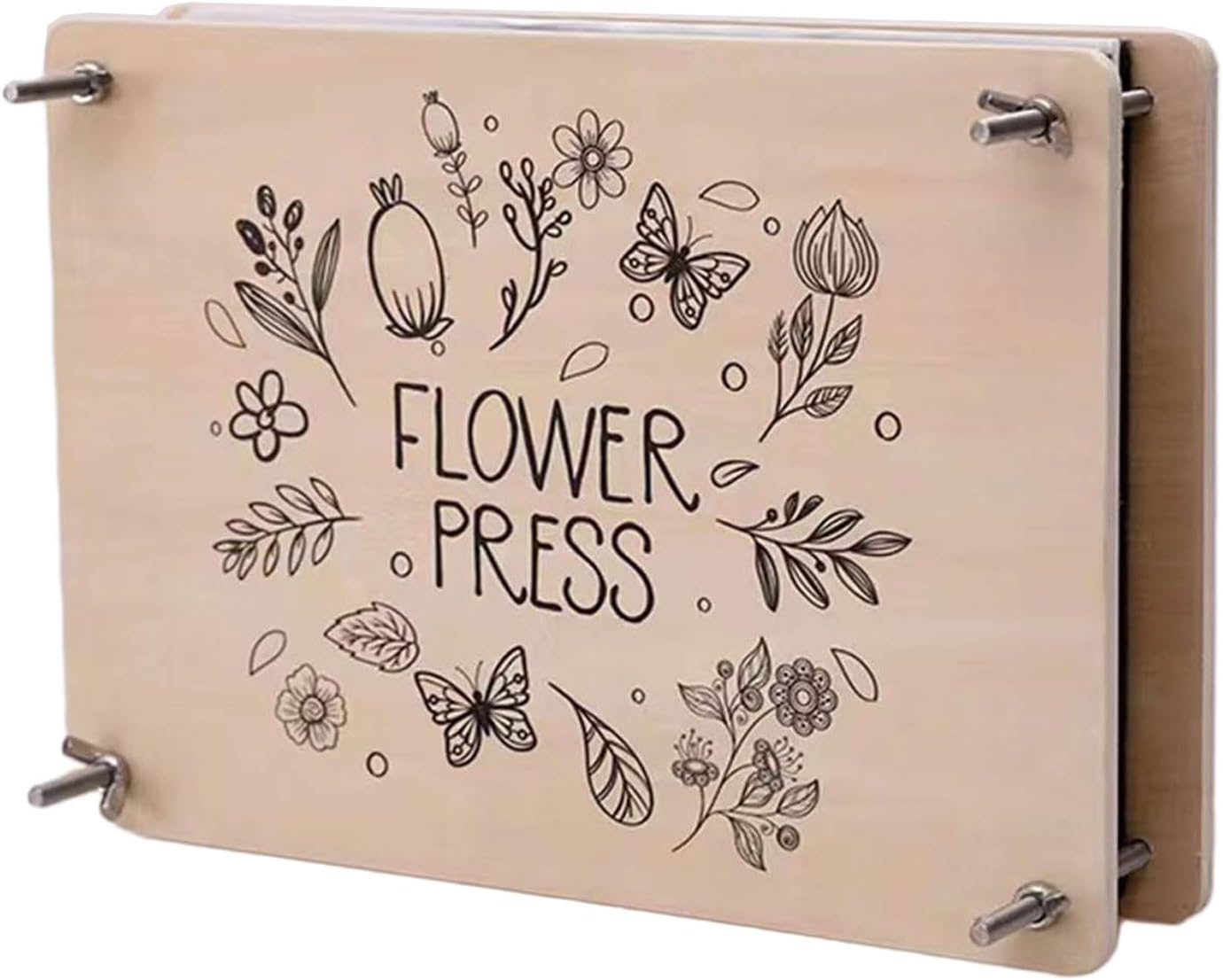 Wooden Flower Press for Adults Kids Art, Large Flower Press Kits Leaf & Plant Press, 30x21cm