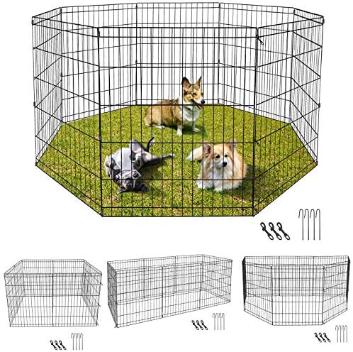 ZENY 30 Inch Pet Playpens, 8 Panels Foldable Metal Dog Palypen, Puppy Rabbit Pet Pen for Indoor Outdoor, Portable Metal Wire Animal Exercise Fence