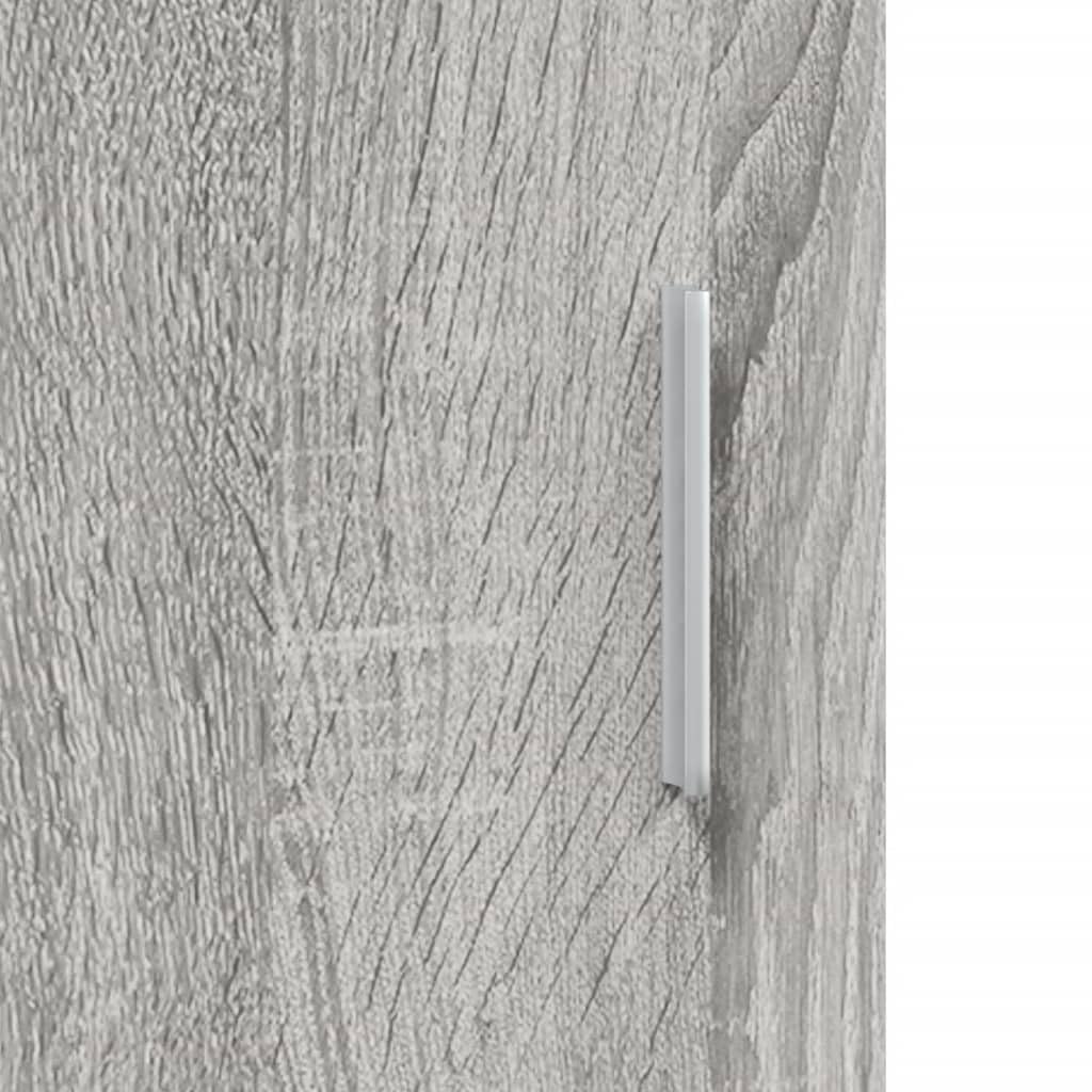 vidaXL Support pour Aquarium, Armoire pour Aquarium avec Compartiments et Étagères, Meuble de Base pour Aquarium avec Rangement, Sonoma Gris Bois d'Ingénierie