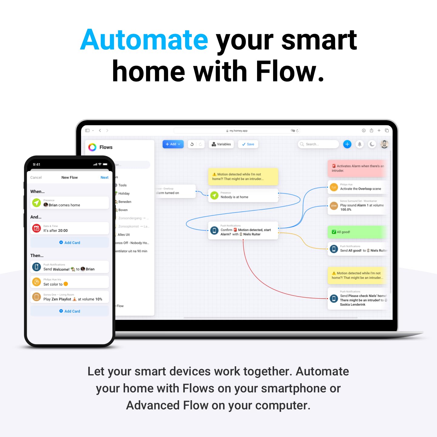 Homey Pro (2026) | Smart Hub for Home Automation – Features Z-Wave Plus, Zigbee, Wi-Fi, BLE, Infrared, Matter & Thread. Compatible with Siri, Alexa & Google Home.